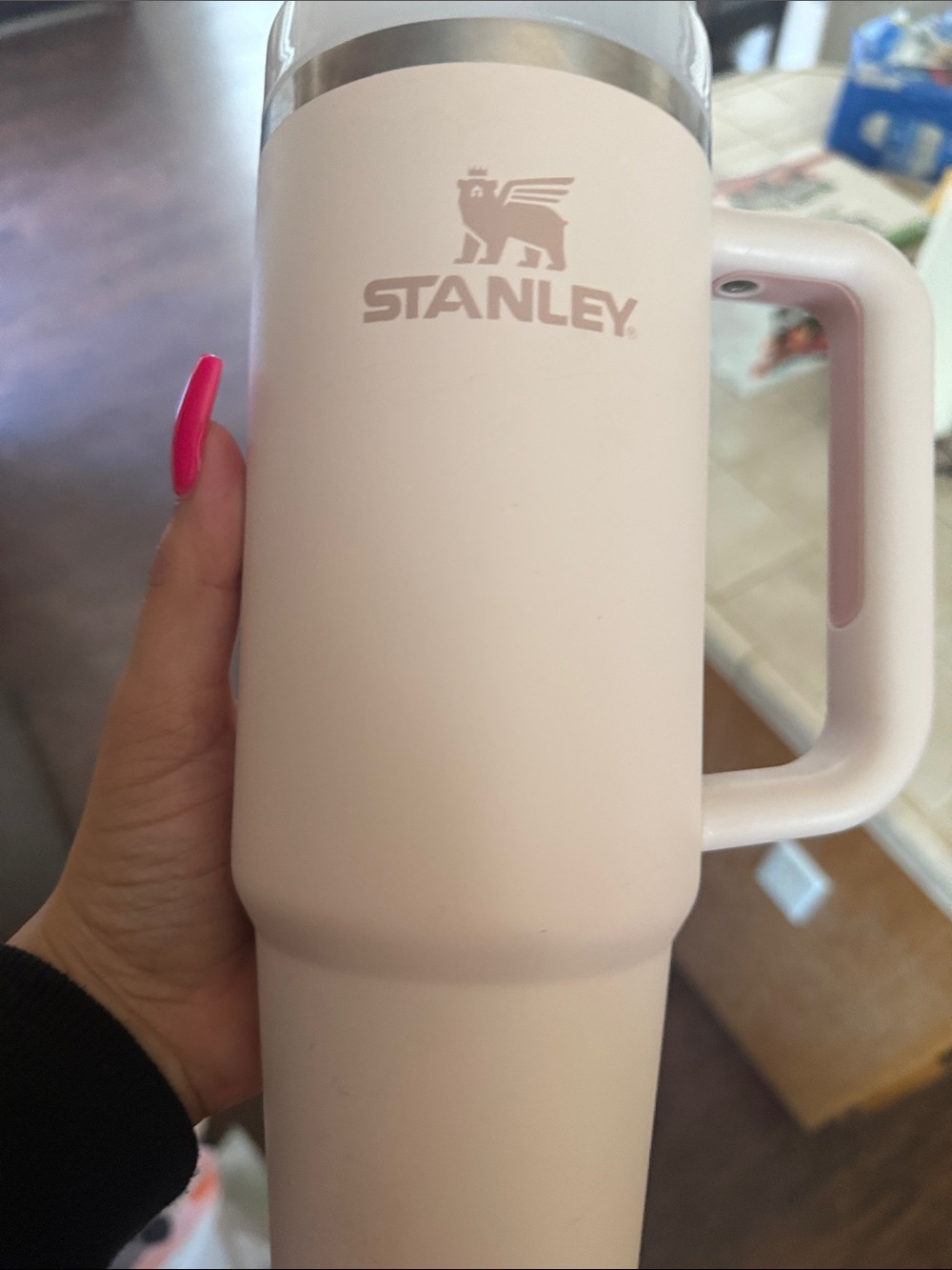 Stanley Pale Pink Stainless Travel Mug with Handle